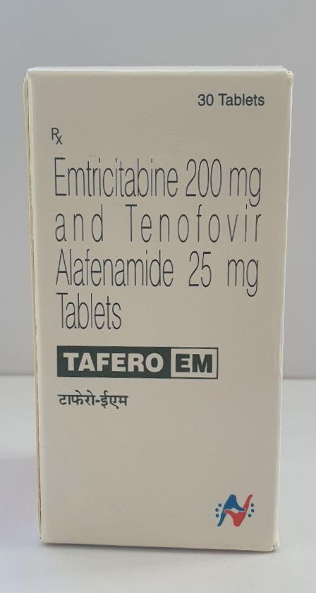 Тафєро ЕМ (Tafero EM) Емтрицитабін Emtricitabine 200 мг / Тенофовір алафенамід Tenofovir alafenamide 25 мг