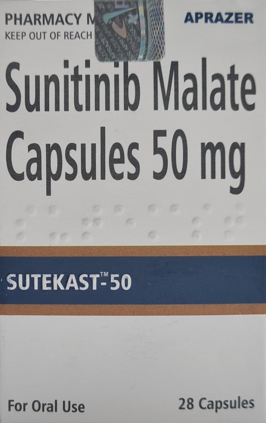 Сутекаст (Sutekast) СУНІТИНІБ (Sunitinib) 50 мг — 28 капсул