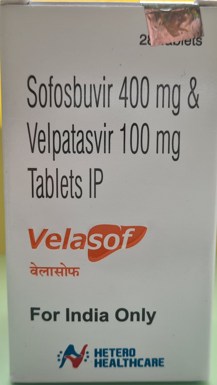 Веласоф (Velasof) Velpatasvir 100 мг / Sofosbuvir 400 мг