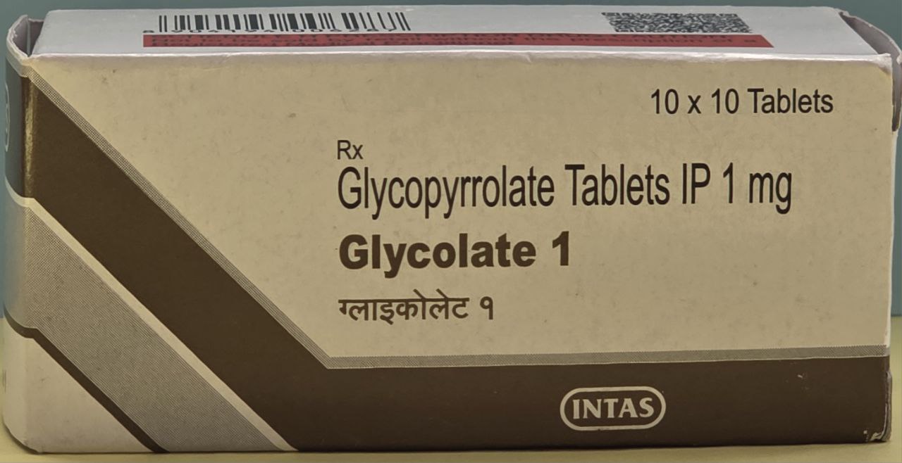 Гліколат (Glycolate) Glycopyrrolate 1 мг — 100 таблеток